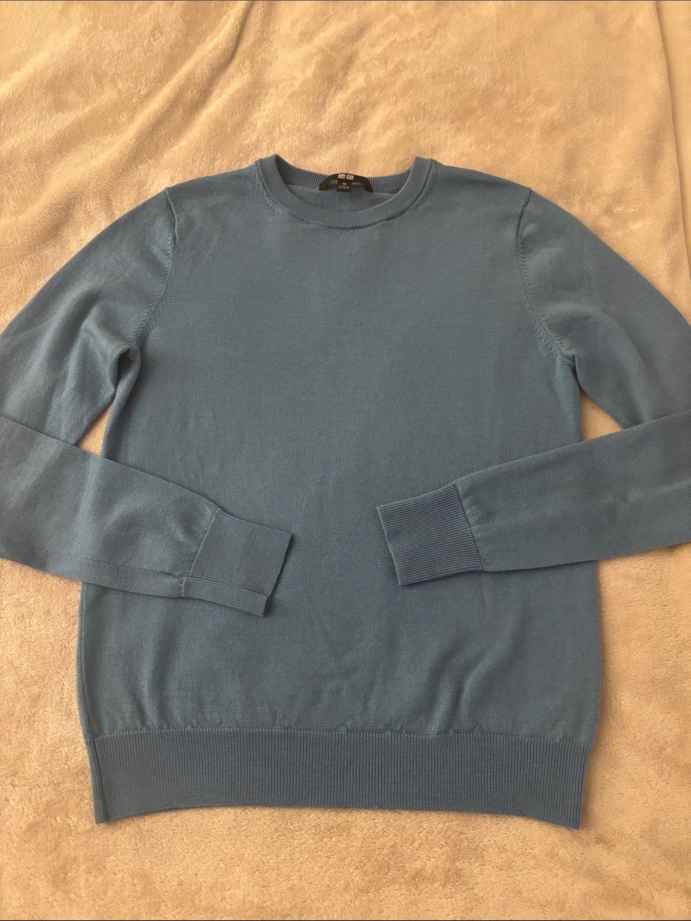 Uniqlo Crewneck Sweater in Slate Blue merino wool sz xs